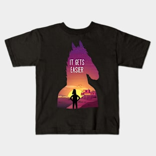 It gets easier Kids T-Shirt